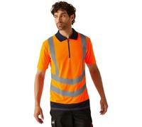 Regatta Professional Hi-Vis Quick Drying Polo, Orange/Navy, S