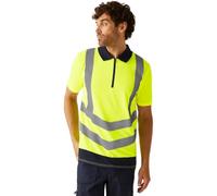 Regatta Professional Hi-Vis Quick Drying Polo, Yellow/Navy, XXL
