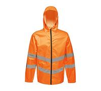 REGATTA PROFESSIONAL HIGH VISIBILITY TRW497 Men's High-Vis Pro Pack-Away Jacket - Orange - 2XL