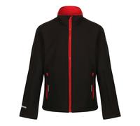 Regatta Professional Childrens/Kids 2 Layer Soft Shell Jacket - Black/Classic Red - 11-12 Years - Black/Classic Red