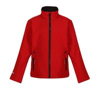 Regatta Professional Kids 2 Layer Soft Shell Jacket - Classic Red/Black - 5-6 Years - Classic Red/Black - 100% Polyester