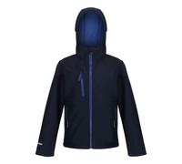 Regatta Professional Kids 3 Layer Soft Shell Jacket - Navy/New Royal - 11-12 Years - Navy/New Royal - 100% Polyester