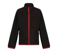Regatta Professional Kids Microfleece Full Zip Fleece Jacket - Black - 5-6 Years - Black - 100% Recycled Polyester