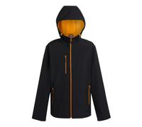 Regatta Professional Mens 2 Layer Soft Shell Jacket - Black/Orange Pop - L - Black/Orange Pop - 100% Mixed