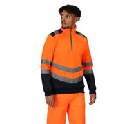 Regatta Professional Men's 2-tone Quarter-Zip Top, Protective, Durable & Moisture Resistant - Perfect for Workwear & Casual Wear Orange