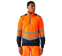 Regatta Professional Men's 2-tone Quarter-Zip Top, Protective, Durable & Moisture Resistant - Perfect for Workwear & Casual Wear Orange