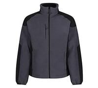 Regatta Professional Mens Broadstone Wind Resistant Full Zip Fleece Jacket, Seal Grey, S EU
