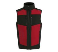 Regatta Professional Mens Colour Block Softshell Body Warmer - Classic Red/Black - L - Classic Red/Black - 100% Mixed