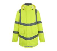 Regatta Professional Men's Contract Dover Parka Jacket Hi-Vis Pro Coat, Yellow, XL