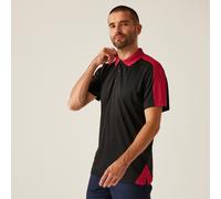 Regatta Men's Contrast Wicking Polo Shirt in Black | Size: Small Regatta Black S