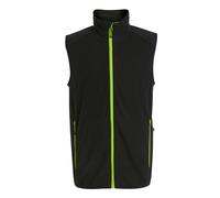 Regatta Professional Mens Fleece Gilet - Black/Lime Green - L - Black/Lime Green - 100% Polyester
