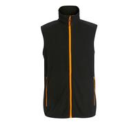 Regatta Professional Mens Fleece Gilet - Black/Orange Pop - M - Black/Orange Pop - 100% Polyester