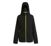 Regatta Professional Mens Full Zip Fleece Jacket - Black/Lime Green - Black/Lime Green - L