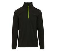 Regatta Professional Mens Half Zip Fleece Top - Black/Lime Green - XL - Black/Lime Green - 100% Mixed