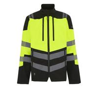 Regatta Professional Mens Hi-Vis 3 Layer Soft Shell Jacket Black/yellow (M)
