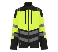 Regatta Professional Mens Hi-Vis 3 Layer Soft Shell Jacket (XXL) (Black/Yellow)