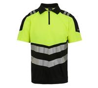 Regatta Professional Mens Hi-Vis Polo Shirt (3XL) (Black/Yellow)