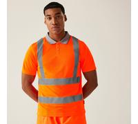 Regatta Professional Men's Lightweight Hi-vis Pro Contract Polo Orange, Size: XL