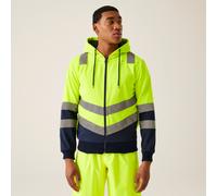 Regatta Workwear Fleece Hoodie Pro Hi Vis Reflective Mens - Yellow 3XL