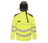 Regatta Mens Tactical Hi Vis Waterproof Reflective Overhead Bomber Jacket (Yellow/Grey) - Size 3XL