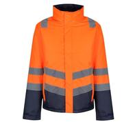 Regatta Professional Men's Waterproof Hi-Vis Parka Jacket Orange Navy, Size: Xxxl