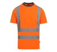 Professional Men's Lightweight Hi-vis Pro Contract T-shirt Orange, Size: XXL
