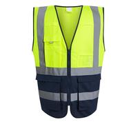 Regatta Professional Mens Hi-Vis Vest (XL) (Yellow/Navy)