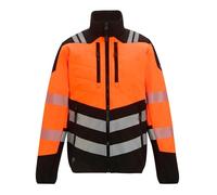 Regatta Hi-Vis Pro Hybrid orange/black water repellent work jacket TRA953