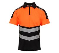 Regatta High Visibility X-pro Black/orange Work Polo Shirt #TRS281