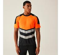 Regatta High Visibility X-Pro Tee black/orange work t-shirt TRS280