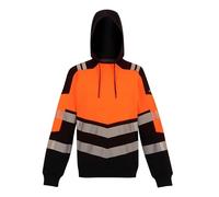 Regatta Professional Mens High-Vis Hoodie (S) (Black/Orange)