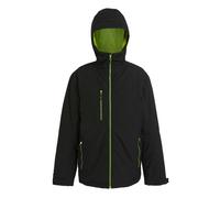 (L, Black/Lime Green) Regatta Mens Navigate Insulated Waterproof Jacket