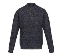 (M, Navy) Regatta Mens Solomon Marl Knitted Zip Neck Sweatshirt