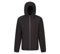 Regatta Professional Men's Navigate Full Zip Fleece with Hood & Contrasting Zip, Lightweight Midlayer - Perfect for Outdoors, Walking & Hiking Black