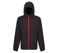Regatta Professional Men's Navigate Full Zip Fleece with Hood & Contrasting Zip, Lightweight Midlayer - Perfect for Outdoors, Walking & Hiking Black