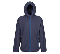 Regatta Professional Men's Navigate Full Zip Fleece with Hood & Contrasting Zip, Lightweight Midlayer - Perfect for Outdoors, Walking & Hiking Navy