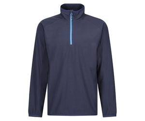 Regatta Professional Men's Navigate Half Zip Fleece with Hood & Contrasting Zip, Lightweight Midlayer - Perfect for Outdoors, Walking & Hiking Navy