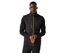 Regatta Professional Men's Water Repellent Navigate 2 Layer Softshell Bodywarmer Black Orange Pop, Size: 3XL