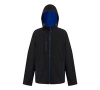 Regatta Men's Softshell Jacket Navigate – Fleece-lined Hooded – Black/Royal