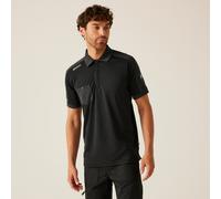 Regatta Professional Men's Offensive Moisture Wicking Polo Shirt Black, Size: L