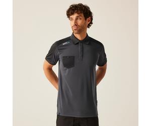 Regatta Professional Men's Offensive Moisture Wicking Polo Shirt Grey, Size: XL