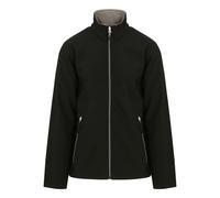 Regatta Professional Mens Plain Double Layered Soft Shell Jacket - Black/Mineral Grey - S - Black/Mineral Grey