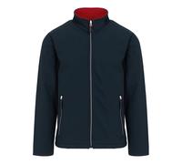 Regatta Professional Mens Plain Double Layered Soft Shell JaM Navy/Classic Red