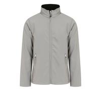Regatta Professional Mens Plain Double Layered Soft Shell Jacket - Mineral Grey/Black - XL - Mineral Grey/Black