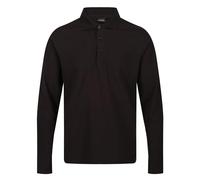 Regatta Professional Mens Pro 65/35 Classic Long Sleeve Polo Shirt - Perfect for Workwear or Casual Black