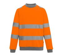 Regatta Professional Mens Pro Contract Hi-Vis Crew Neck SweaM Orange RG12345