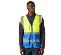 Regatta Professional Mens Hi-Vis Vest (S) (Yellow/Royal Blue)
