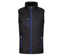 (M, Black/New Royal) Regatta Mens Navigate Quilted Hybrid Gilet