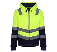 Regatta Professional Mens Reflective Hi Vis Hoodie, Yellow/Navy, L EU