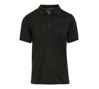 Regatta Professional Mens Short-Sleeved Polo Shirt - Black/Seal Grey - M - Black/Seal Grey - 100% Mixed